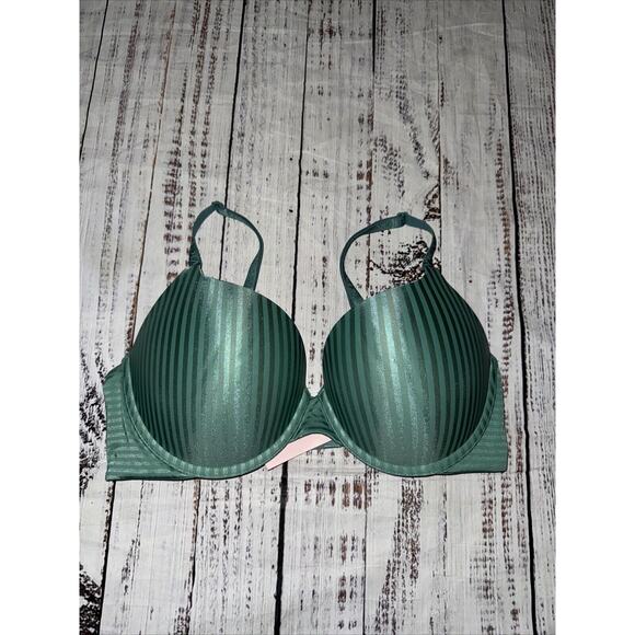 Victoria’s Secret T-Shirt Push Up Bra Full Coverage Green Size 36D - Picture 1 of 4